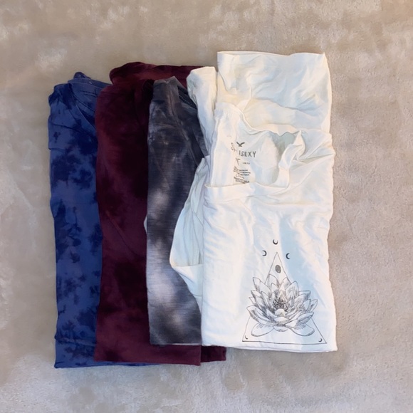 BUNDLE (4) 3 American Eagle Short Sleeve T Shirts and 1 Old Navy T Shirt - Picture 1 of 11